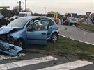 Pi sráce citroënu s minibusem u Mikulova se zranilo est lidí, o ti hodiny...