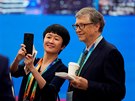 Zakladatel firmy Microsoft Bill Gates na veletrhu v anghaji (5.11.2018)