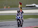 panlský jezdec Jorge Martín slaví titul mistra v kategorii Moto3, který si...