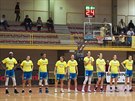 Basketbalistky USK Praha ped zápasem v italském Schiu