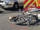 Cyklistka po nehod v Havíov na míst zemela.