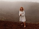 Simona Staová na vrcholu Etny