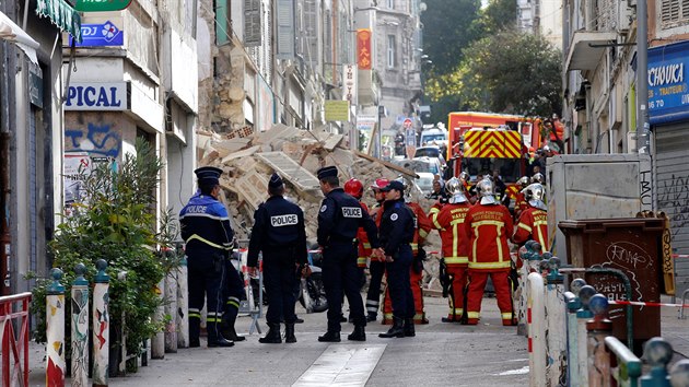 V centru jihofrancouzskho msta Marseille se ztily dva nkolikapatrov domy. (5. listopadu 2018)