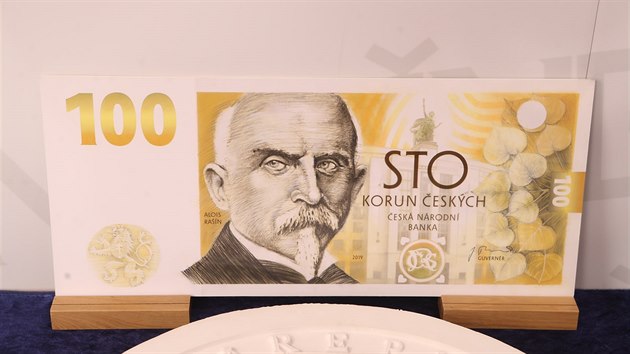 Stokorunov bankovka k jubileu eskoslovensk koruny s Aloisem Ranem.