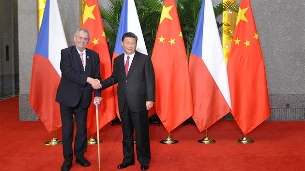 Prezident Miloš Zeman s čínským prezidentem Si Ťin-pchingem. (5. listopadu 2018)