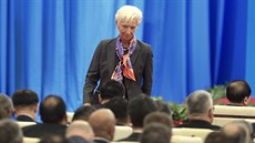 éfka Mezinárodního mnového fondu Christine Lagardeová na veletrhu v anghaji...