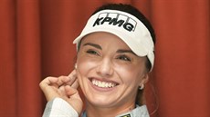 Golfistka Klára Spilková po návratu z kvalifikace na prestiní okruh LPGA, ve...