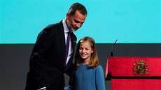 panlský král Felipe VI. a princezna Leonor (Madrid, 31. íjna 2018)