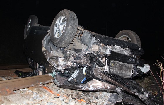Nehoda osobního auta u Hradan v okrese Brno-venkov