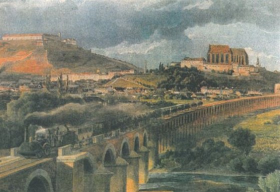 Před první jízdou vlaku museli dělníci v roce 1838 postavit viadukt, který v...