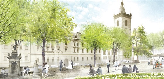 Vizualizace podoby Karlova náměstí po rekonstrukci
