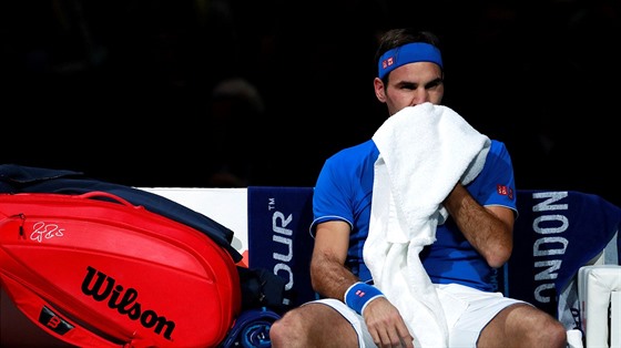 výcarský tenista Roger Federer na Turnaji mistr v Londýn. 
