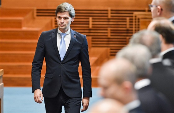 Marek Hil�er slo�il senátorský slib. (14. 11. 2018)