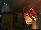 Poár trampolínové haly v praské Kolbenov ulici (10.11.2018)