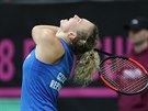 VZTEK. eská tenistka Kateina Siniaková se ve finále Fed Cupu roziluje po...