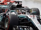 Lewis Hamilton z Mercedesu na trati Velké ceny Brazílie