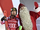 Marcel Hirscher z Rakouska se raduje z vítzství v závod Svtového poháru v...