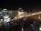 Demonstrace za demisi premiéra Andreje Babie na Václavském námstí v Praze....