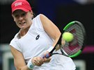 Amerianka Alison Riskeová ve fedcupovém finále proti Katein Siniakové