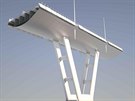Vizualizace, jak by mohl vypadat nový most v italském Janov