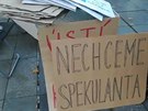 Protesty v st nad Labem