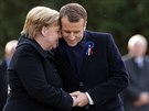 Odpoledne se Macron setkal s nmeckou kanclékou Angelou Merkelovou v...