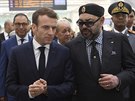 Francouzský prezident Emmanuel Macron s marockým králem Muhammadem IV bhem...