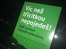 Plakáty a bannery míící proti Stran zelených v Praze 3 (12.11.2018)