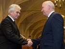 Diplomat Pavel Fischer skládá senátorský slib. (14. 11. 2018)