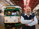 Petr Hertl, posledn� �lov�k, kter� ��dil tramvaj T2 v b�n�m provozu.