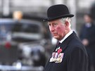 Princ Charles na bohoslub k 100. výroí konce první svtové války (Londýn,...
