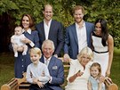 Princ Charles s rodinou na portrétu u píleitosti jeho 70. narozenin, které...