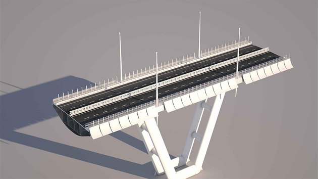 Vizualizace, jak by mohl vypadat nov most v italskm Janov
