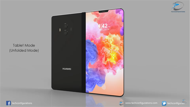 Koncept skldacho smartphonu od Huawei