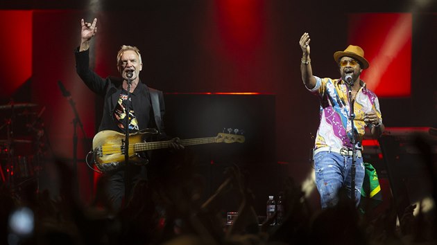 Sting a Shaggy na spolenm koncertu v praskm Foru Karln 16. listopadu 2018