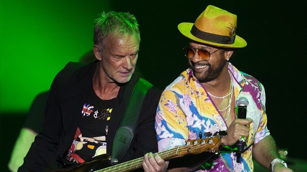 Sting a Shaggy na společném koncertu v pražském Foru Karlín 16. listopadu 2018