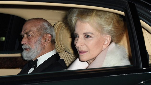 Princ Michael z Kentu a  jeho manelka princezna Marie Kristina z Kentu pijd do Buckinghamskho palce na party k 70. narozeninm prince Charlese (Londn, 14. listopadu 2018).