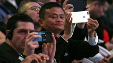 Zakladatel, majitel a pedseda správní rady Alibaby Jack Ma pi oslavách nového...