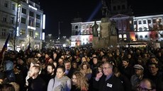 Demonstrace za demisi premiéra Andreje Babie na Václavském námstí v Praze....