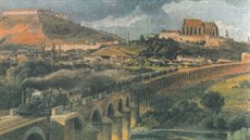 P�ed první jízdou vlaku museli d�lníci v roce 1838 postavit viadukt, který v...