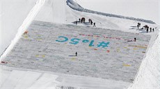 Obí pohlednice ve výcarských Alpách má poukázat na zmny klimatu a mizející...