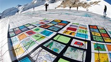 Obí pohlednice ve výcarských Alpách má poukázat na zmny klimatu a mizející...