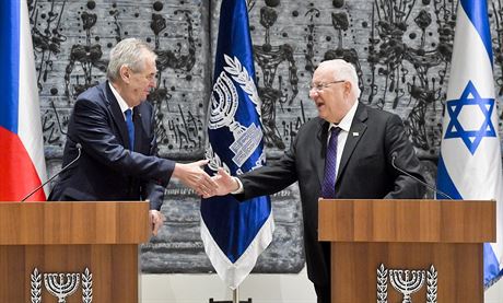 Prezident Milo Zeman se v Jeruzalm pi oficiln nvtv Izraele seel s...