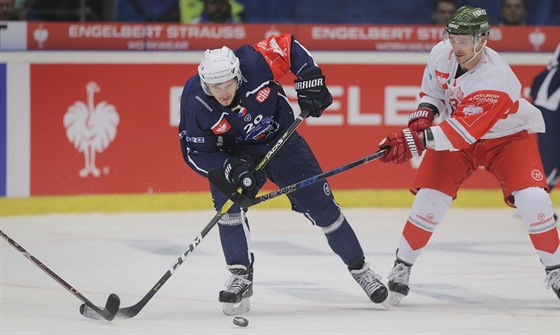 Plzeský David Stach v utkání Ligy mistr proti Bolzanu.