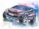 Návrhy designu SUV značky Škoda od malíře a designéra Vlada Vovkaniče