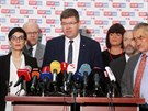 Jií Pospíil pi tiskové konferenci TOP 09 v Poslanecké snmovn. (23....