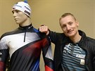 Biatlonista Ondej Moravec  na tiskové konferenci eské biatlonové reprezentace...