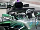 Valtteri Bottas z Mercedesu bhem tréninku na Velkou cenu Abú Zabí