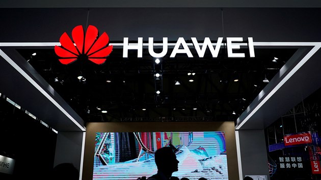 Znaka Huawei na veletrhu Consumer Electronics Show v anghaji