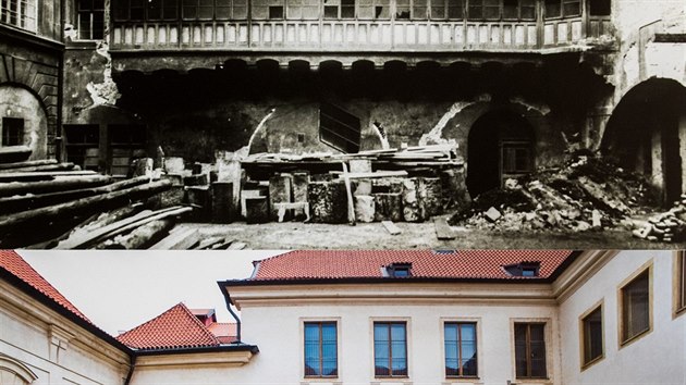 Uběhlo padesát let od dokončení obnovy historické budovy Karolina. Na snímku je nádvoří objektu (26.11.2018)